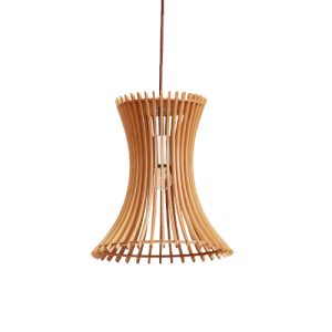 LAMPARA MADERA 6719L 1*E27120V WD6719 NAT